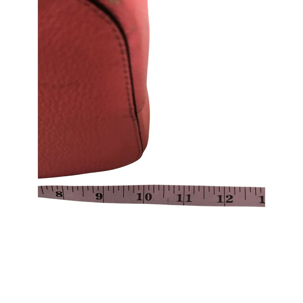 Kate‎ Spade Marti Small Bucket Bag Pink Pebbled Leather Scarf Accent - S4